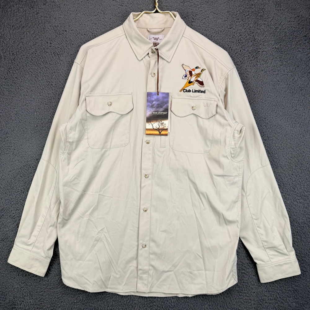 King Ranch Blue Norther Club Limited Mens Medium Tan Performance Hunting Shirt